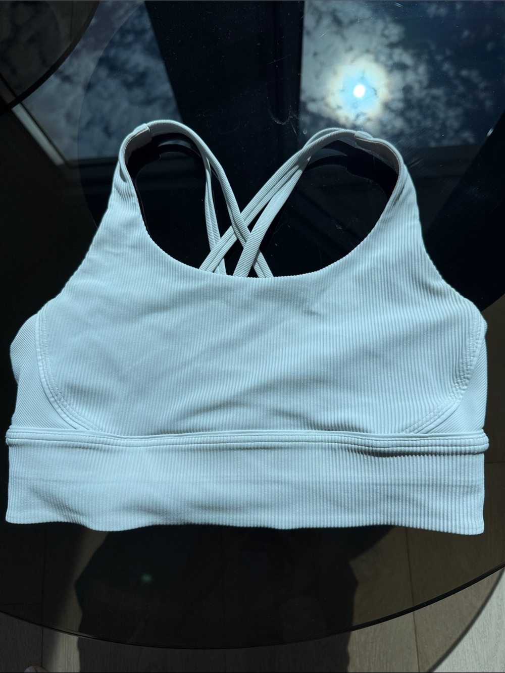 lululemon athletica Ribbed Crisscross Sports Bralette - White